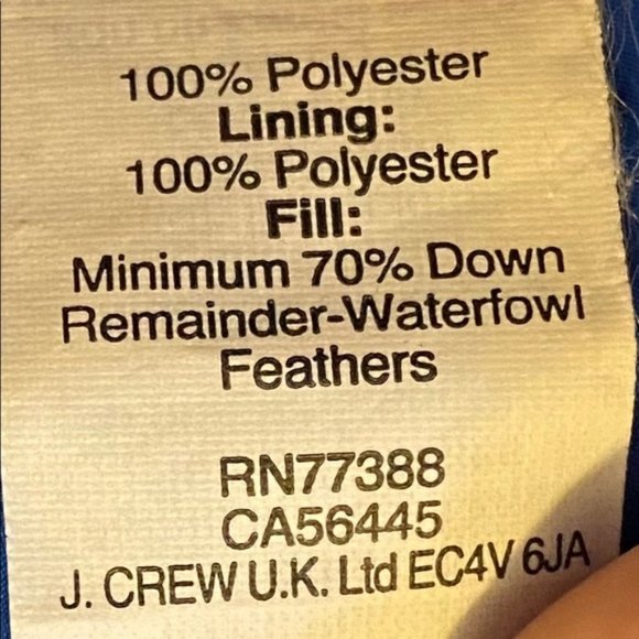 J. Crew Bright Royal Blue Quilted Puffer Vest - Picture 8 of 8